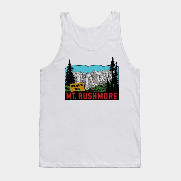 Funny Mt. Rushmore Backside Decal Tank Top by zsonn